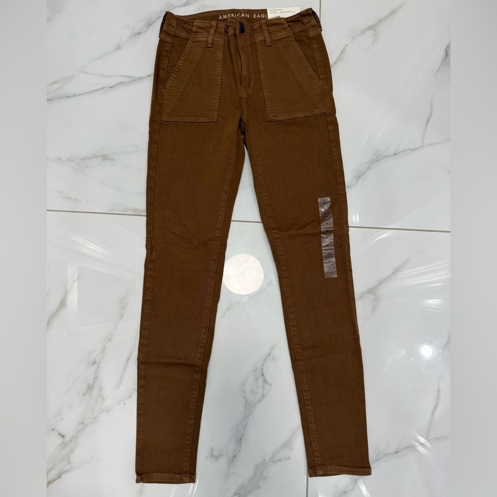 American Eagle Outfitters Tan Stretch Pants leggings size 4